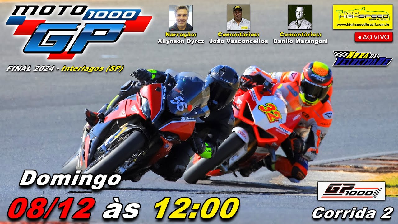 🔴 MOTO 1000 GP | GP1000 | Corrida 2 | FINAL 2024 | Interlagos (SP) | Ao Vivo