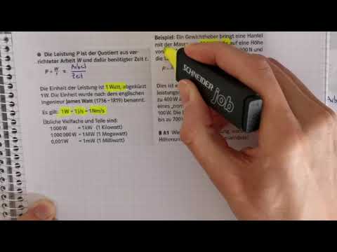 Mechanische Leistung - Beispielaufgaben