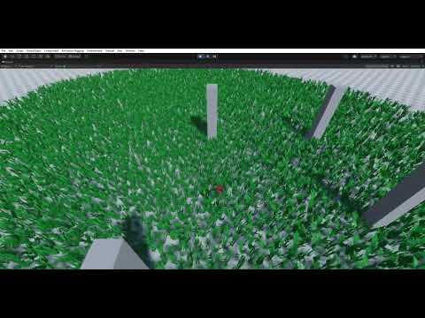 I made Interactive grass shader in Unity