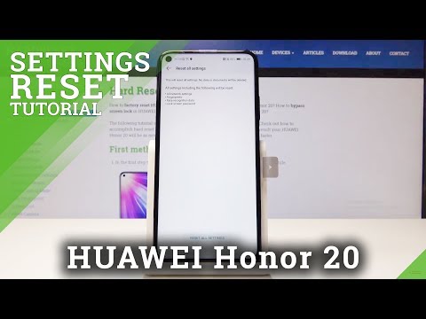 How to Reset Settings in HUAWEI Honor 20 - Restore Default Settings