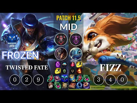 SUP Frozen Twisted Fate vs Fizz Mid - KR Patch 11.5