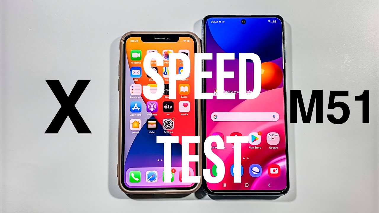 Iphone X vs Samsung M51 Comparison Speed Test