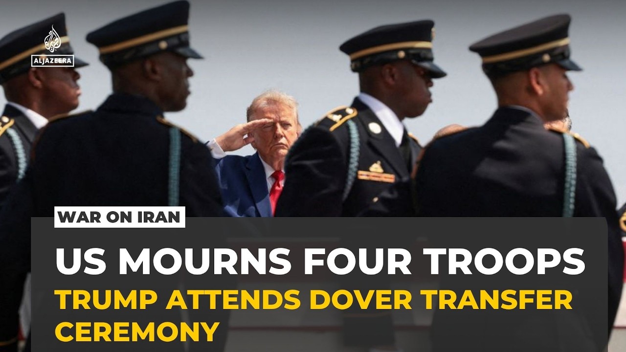 Video: Trump attends Dover transfer of four US troops killed in Jordan and Iraq
