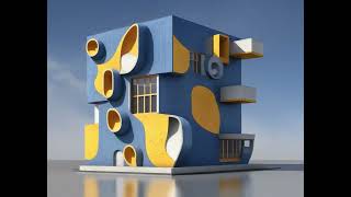 blue house with stable diffusion