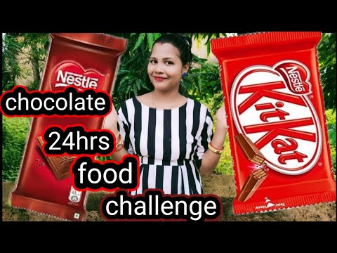 eating chocolate 24hrs challenge ll eating challenge