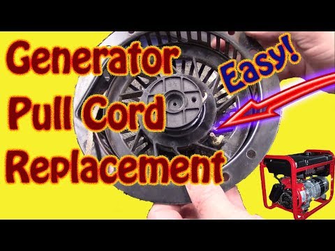 Generator Pull Cord Replacement - Replace Small Engine Pull Starter Recoil Rope - Generac Pull Cord