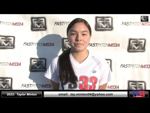 2023 Taylor Minton 3.9 GPA - Athletic Middle Infielder Softball Skills Video - PS33 Academy