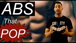 HOW to GET your ABS to SHOW and POP OUT without Flexing ➟ tips to get a six pack ripped bulky abs