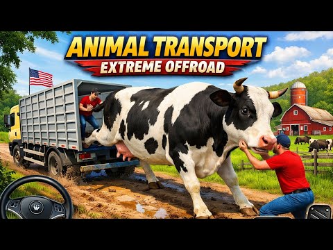 Extreme Offroad Animal Transport Truck 🚛 | USA Mud Road Driving Simulator