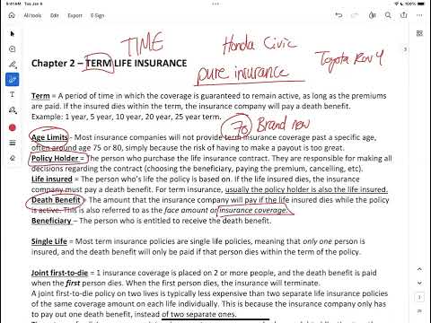 LLQP Review - Life Insurance