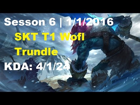 SKT T1 Wolf - Trundle Support vs Thresh | 1/1/2016