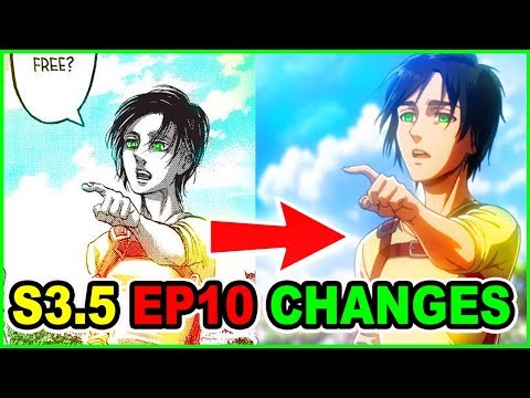BEST Anime Beach Ep? | Manga Change Analysis | Attack on Titan Season 3 Part 2 Episode 10