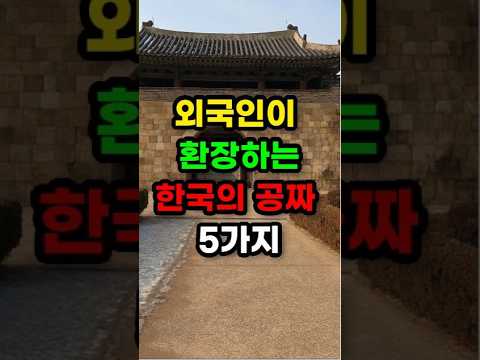 외국인이 환장하는 한국공짜 5가지