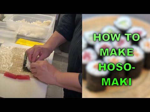 How to make “Hoso-Maki” / Wie man "Hoso-Maki" macht (Japanese Sushi) (Deustcher Untertitel)