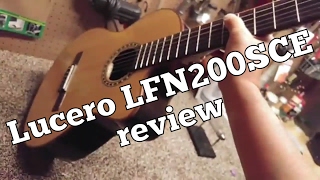 Video thumbnail for Lucero LFN200SCE classical electric nylon string guitar quick review by Guitar Man3YT