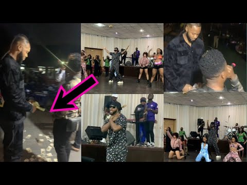 Flavour Spray Bundles Of Naira Not£ As He Display Massive Rehearsal Steps With Team