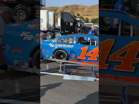 Car #14 more tech this morning #daveymagrasracing  #arcaracing #dmr14