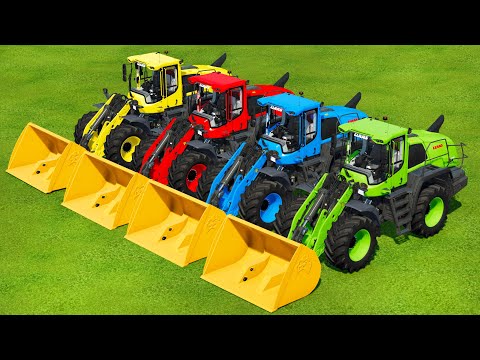 LOAD, TRANSPORT & HARVEST WITH CLAAS AND MTZ COLORED TRACTORS - Farming Simulator 22