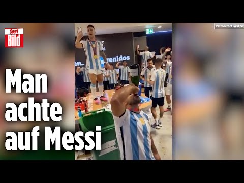WM 2022: Argentinien feiert wilde Kabinen-Party mit Messi und Co.