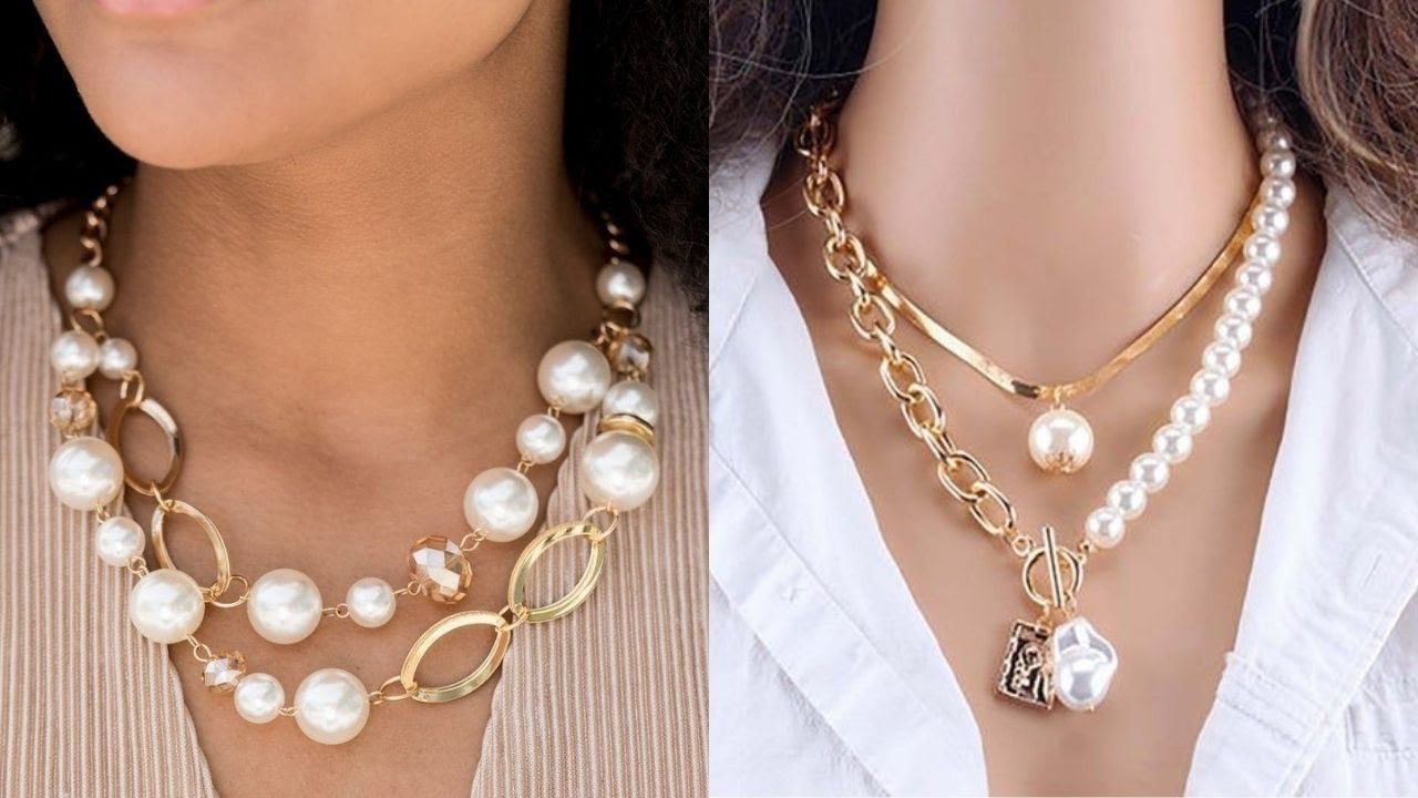 COLLAGE DE COLLARES DE MODA 2022 EN PERLAS✨2022 FASHION NECKLACES WITH PEARLS💋COLLAR CON PERLAS