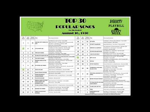 Weekly Top 30 Countdown (1930-08-16)