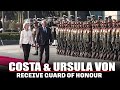 LIVE European Council President Costa EU Chief Ursula Von Der Leyen Receive Guard Of Honour