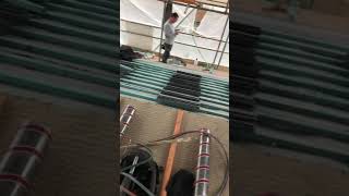 Lead rolls on a London Town house 