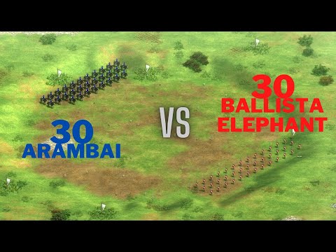 30 ARAMBAI VS 30 BALLISTA ELEPHANT - Age of Empires 2 Definitive Edition