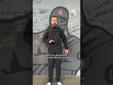 How to properly connect SANTI: heating gloves & Blue Power Battery - 2. option #santidiving #shorts