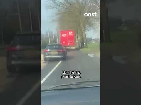 Wat gebeurt hier?! Bizar incident met vrachtwagen #rtvoost