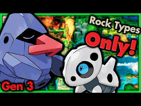 Can I Beat Pokemon Emerald with ONLY Rock Type Pokemon? 🔴 Pokemon Challenges