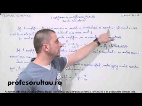 amplificarea si simplificarea fractiilor - profesorultau.ro