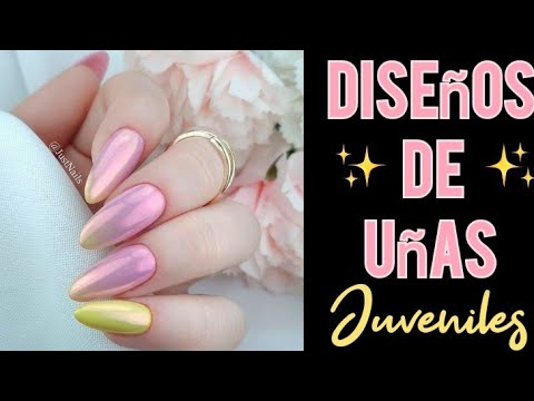DISEÑOS DE UÑAS 2023 JUVENILES 💕 #tendenciaenuñas #nails #uñasnaturales #desingnails #uñasacrilicas