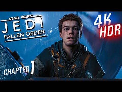 [4K HDR] Star Wars Jedi: Fallen Order (Jedi Grand Master / 100%). Walkthrough part 1 - Hiding