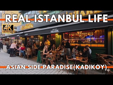 Istanbul Turkey 2026 4K Walking Tour | Kadıköy Bazaar, Bars & Street Food (Real Life Afternoon)