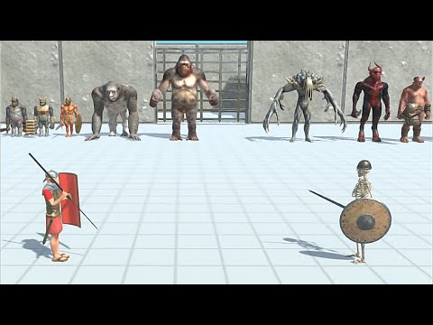 MUTANT PRIMATES & ANCIENT HUMANS VS INFERNALS - Animal Revolt Battle Simulator
