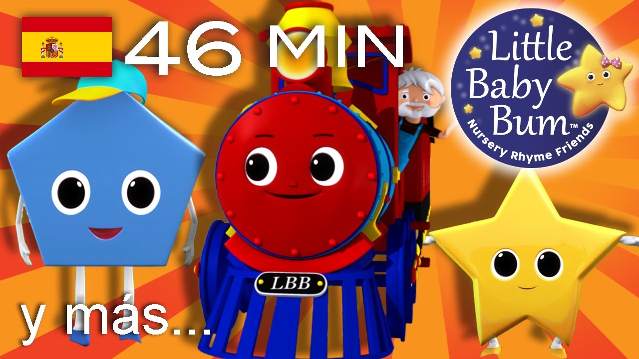 El tren de las formas | Y muchas más canciones infantiles | ¡LittleBabyBum!