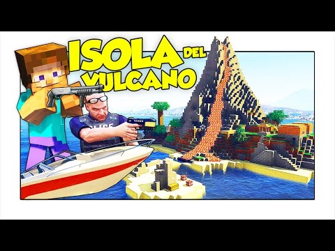 Minecraft in GTA! The Mystery of the Volcano! - GTA 5 ITA Funny Moments