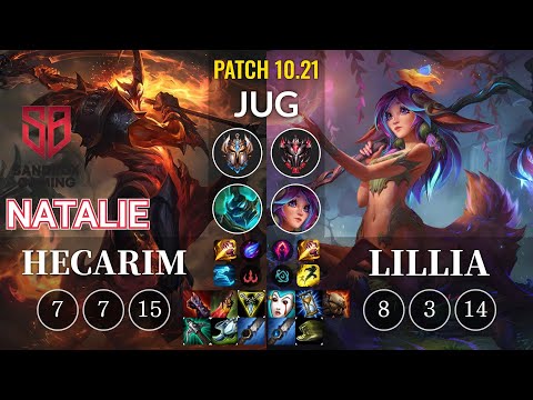 SB Natalie Hecarim vs Lillia Jungle - KR Patch 10.21