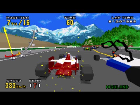 Virtua Racing Deluxe - Sega 32 X - Formula Car - Level Hard - All Courses