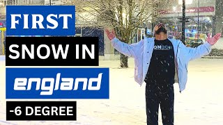 First Snow in England! 🇬🇧❄️ | -6 degree Temperature | Rohit Kamboj Tracker