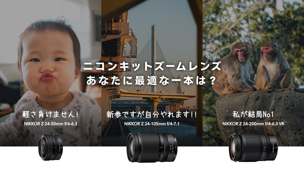 ニコンの新しい 24-105 とこれまでのキットレンズ選ぶならどれ？