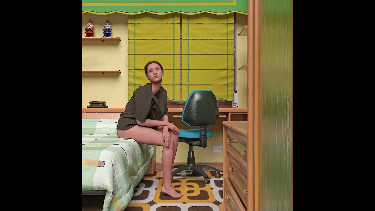 DAZ3D - Animation (waking up)