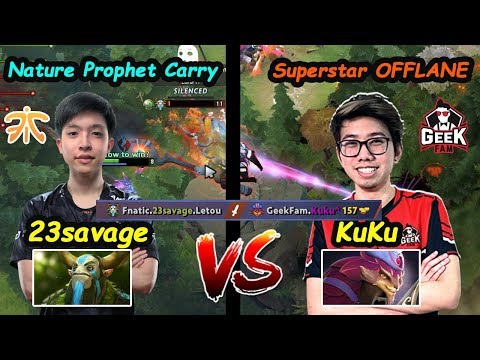 Fnatic.23savage [Nature Prophet] Carry vs Superstar OFFLANE GeekFam.KuKu [Pangolier] Dota 2 7.24