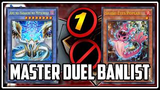 NEW Master Duel Banlist! Mitsurugi! Snake-Eyes!