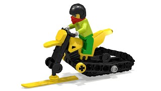 preview picture of video 'How to Build a Lego Motorcycle Snowmobile (updated version)'