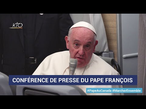 Conférence de presse du voyage du Pape au Canada le 30 juillet 2022