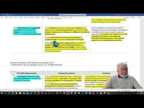 pci DSS Req 1.1.4 Requirements for a FW at each Internet CXN, between any (DMZ) and internal net