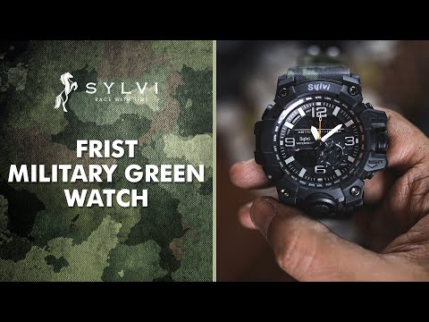 Sylvi Military Large Analog Digital Sport Watches for Men's and Boys |  CAMOUFLAGE Green Watch 🌳💚⌚