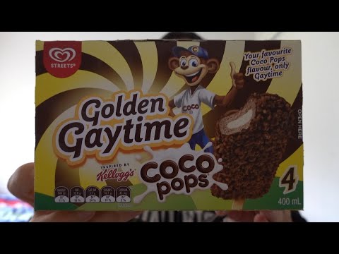 GOLDEN GAYTIME COCO POPS QUICK TASTE TEST / Streets Gaytime Cocopops Ice Cream 4 pack